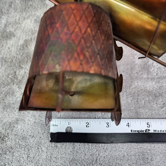 Vintage Copper Art Musical Kinetic Sailing Ship Plays Beyond the Reef Music - Picture 16 of 16